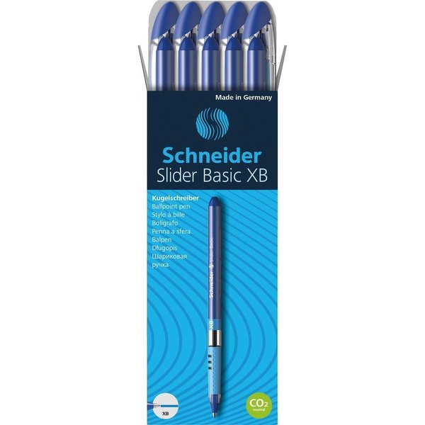 Rediform Pen, Ballpoint, Slider Basic, 1.4mm Point, 10/PK, Blue 10PK RED151203